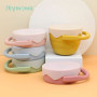 Baby Silicone Feeding Bowl Platos Solid Baby Bibs Fashionable Children's Dishes Baby Tableware BPA Free Snack Cup Baby Stuff