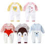 Unisex Baby Rompers Carton Printed Long Sleeve Romper Cotton Jumpsuits for Newborn Baby Boy Clothes One-Piece Outfits Bodysuit