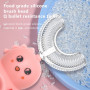 Baby Mouth Toothbrush Children’s Teeth Oral Care Cleaning Brush Convenient And Simple Silicone Baby U-Shaped Toothbrush