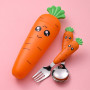 Carrot Baby Feeding Utensils Cartoon Fork Spoon Child Baby Cutlery Set Kids Tableware Kitchen Gadgets Fruit Fork Teaspoon