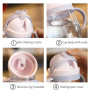 300ml Home Baby Bottle Safe Handle With Straw For Auxiliary Milk Drinking Silicone Feeding Bottle Cover Baby Feeding Accessories