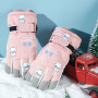 Winter Skiing Gloves For Children 7-13 Year Old Boys Girls Thick Warm Fleece Glove Full Finger Cute Cartoon Windproof Kids Glove