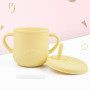 Baby Feeding Cups Food Grade Silicone Children Drinking Straws Cup With Handle Sippy Leakproof Cup With Lids Baby Tableware