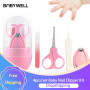 Baby Nail Clipper 4pcs/set Kit Baby Healthcare Kits Tools Trimmer Scissors Nail Clippers With Storage Box Baby Nail File Set