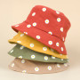 Toddler Infant Sun Protection Caps Kids Cute Fashion Daisy Pattern Fisherman Hat with Windproof Strap for Boys Girls