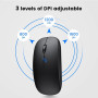 Bluetooth Dual-Mode Charging Mouse 5.0 Mute Silent Notebook Game Girls' G Wireless Black Mouse