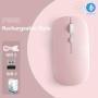 Bluetooth USB Wireless Mouse PC Gamer Office Macaron Rechargeable Noiseless Ergonomic Design Touch For Laptop Macbook Computer