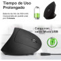 Rechargeable Ergonomic Wireless Mouse, 2.4GHz Wireless Optical Mouse with USB Receiver for Mac and Windows
