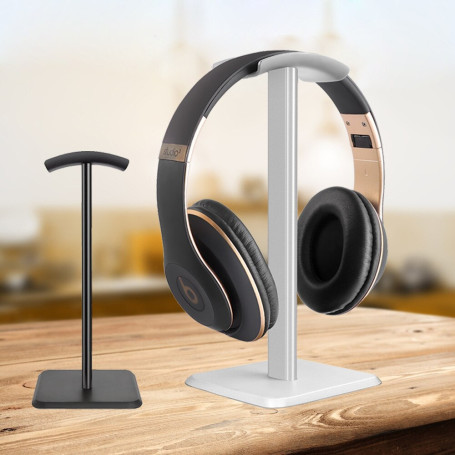 Black and white aluminum alloy headphone holder detachable headphone display stand computer headset rack