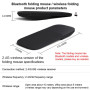 RYRA Wireless Folding Mouse Bluetooth 2.4GHz Mute Invisible Roller Mice Light Portable Mouse For Office PC Laptop XP/WIN/MAC