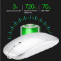 Rechargeable Optical Wireless Mouse Slient Button Ultra Thin Mini Optical Ultrathin USB 2.4G Mice for Computer Laptop Computer