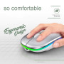 Dual Mode Bluetooth Rechargeable Optical Wireless Mouse Slient Backlight Mini Ultrathin USB 2.4G Computer Laptop PC