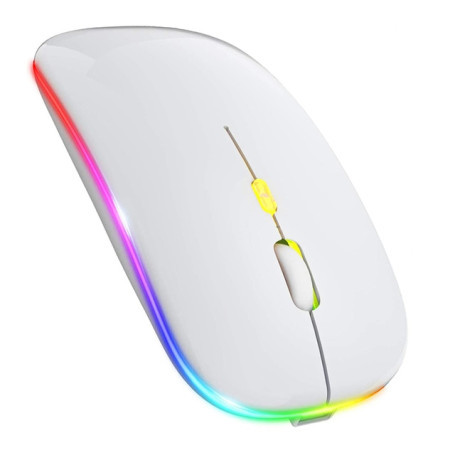 Dual Mode Bluetooth Rechargeable Optical Wireless Mouse Slient Backlight Mini Ultrathin USB 2.4G Computer Laptop PC