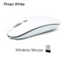 Erilles Rechargeable Optical Wireless Mouse Slient Button Ultra Thin Mini Optical Ultrathin USB 2.4G Mice for Computer Laptop PC