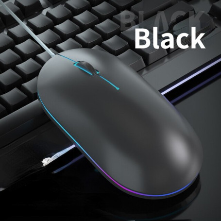 P2 Wired Cute Mini Mouse Home Office Laptop Desktop Luminous Cute Universal Mouse USB 1600 DPI Optical Creative Computer