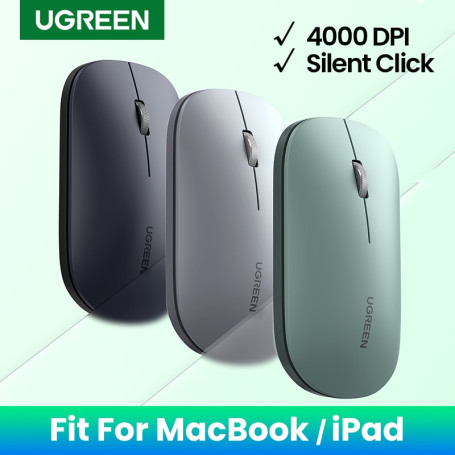 UGREEN Mouse 4000 DPI Wireless Mice 40db Silent Click For MacBook Pro M1 M2 iPad Tablet Computer Laptop PC 2.4G Wireless Mouse
