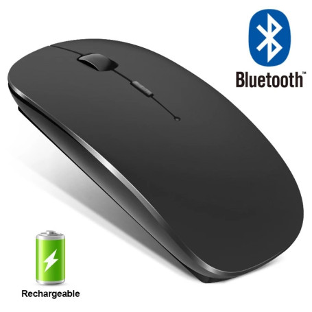 Bluetooth Dual-Mode Charging Mouse 5.0 Mute Silent Notebook Game Girls' G Wireless Black Mouse