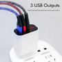 15W Quick Charger 3 USB Digital Display Charge Plug For Samsung Note10 A50 A70 Tablet Fast Wall Charger EU Plug Adapter