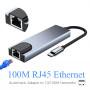 HUB To HDMI-compatation VGA PD RJ45 TF/SD Reader Adapter Dock USB3.0 11 Splitter Port Dock Type C HUB For Macbook Ai