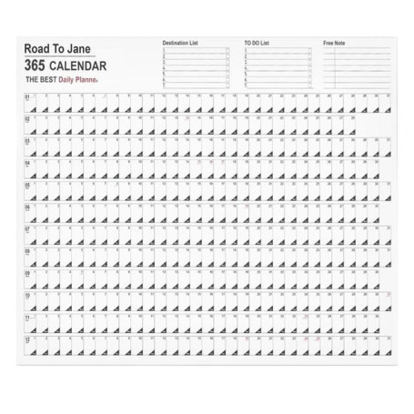 Schedule Planner Large Note-taking Grid 2023 Korean Style Poster Calendar for Home
