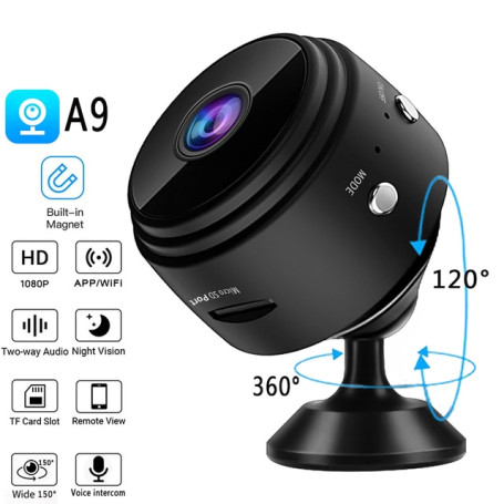 A9 camera 1080P mini camera lens Night Vision Micro Camera Motion Detection DVR Remote viewing Cam Suport Hidden tf card