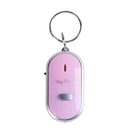 Mini Whistle Anti Lost KeyFinder Alarm Wallet Pet Tracker Smart Flashing Beeping Remote Locator Keychain Tracer-Key Finder + LED