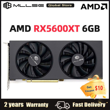 MLLSE Radeon RX5600XT 6GB Gaming Graphics Card GDDR6 192bit PCI Express 4.0 x 16 Desktop Video Card Double Fan DirectX12