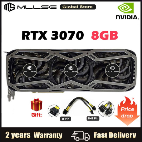 MLLSE Video Card RTX3070 8GB NVIDIA GPU GDDR6 256bit HDMI*1 DP*3 PCI Express 4.0 x16 Graphics Cards For Gaming