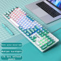 H300 punk round keycap game office dazzle colour lights keyboard