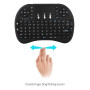 I8 Backlit Mini Wireless Keyboard English Russian French Spanish Portuguese 2.4G Air Mouse Remote Touchpad for Android TV Box PC