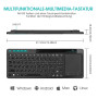 Rii K18 Plus Wireless Multimedia Russian Keyboard 3-LED Color Backlit with Multi-Touch for Smart TV Android TV Box IPTV HTPC