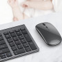 HKZA Bluetooth 5.0 2.4G Wireless Keyboard and Mouse Combo Multimedia Keyboard Mouse Set for Laptop PC TV iPad Macbook Android