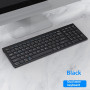 HKZA Bluetooth 5.0 2.4G Wireless Keyboard and Mouse Combo Multimedia Keyboard Mouse Set for Laptop PC TV iPad Macbook Android