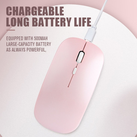 Macaron Rechargeable Wireless Bluetooth Mouse 2.4G USB Mice For Android Windows Tablet Laptop Notebook PC For IPAD mobile