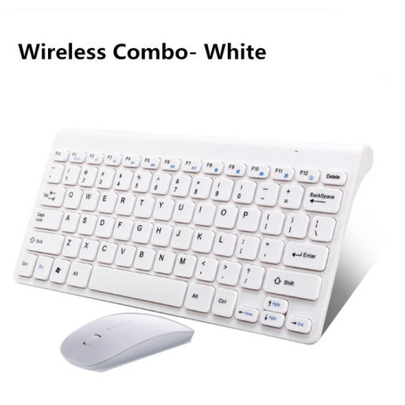 Mouse Keyboard Combo Set 2.4G Wireless Mini Size Keyboard With Multimedia For Tablet Laptop Mac Desktop PC TV Andrews Windows