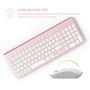 Wireless Keyboard and Mouse，Ergonomic design Full-size Keyboard mouse 2400 DPI，Spain/us/uk/Russia layout/France Black and pink