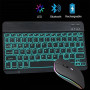 Backlit Wireless Keyboard,10 Inch Backlight RGB Bluetooth Keyboard Mouse For IOS Android Windows,Teclado For iPad Samsung Tablet