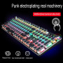 Retro punk 104 Keys Gaming Keyboard Wired Mechanical Keyboard RGB Backlit keyboard Computer E-sports Peripherals for Desktop