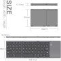 Wireless Folding Bluetooth Keyboard With Touchpad For Windows Android IOS Phone Multi-Function Button Mini Tastat