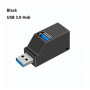 RYRA USB 3.0 Hub 3 Ports Portable Fast Data Transfer Mini Splitter High Speed U Disk Reader For PC Laptop Macbook Computer