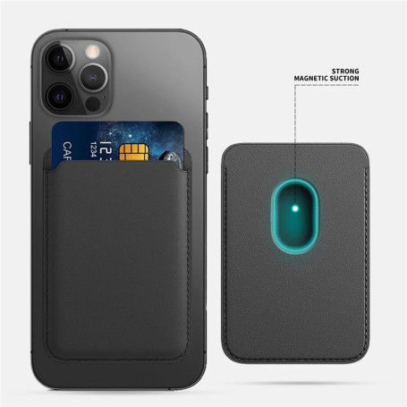 For Magsafe Magnetic Leather Card Clip For iPhone 14 13 12 Pro Max 13 12 Mini Magnetic Card Holder Bag Phone Case Accessories