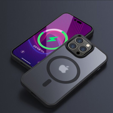 Luxury Magnetic For Magsafe Wireless Charging Phone Case For iPhone 14 13 12 Pro Max Plus Transparent Matte Shockproof Cover