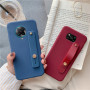 Wrist Strap Phone Holder Silicone Case For Xiaomi Poco M3 X3 Nfc F3 X2 F2 pro Pocophone F1 Finger Grip Soft Back Cover cases