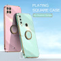 Plating Square Ring Holder Phone Case On For Huawei P30 P40 P20 Lite Pro P Smart plus 2019 20 30 40 Luxury Silicone Stand Cover