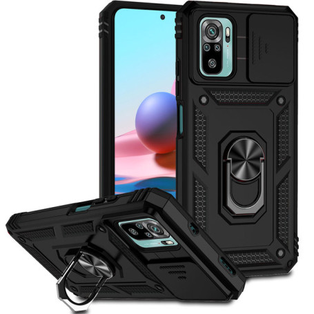 For Xiaomi Redmi Note 10 Pro Max 5G Case Shockproof Armor Metal Ring Stand For Redmi Note 10S Camera Protect Phone Cover Fundas