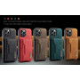 Magnetic Retro Leather Case for iPhone 14 13 12 11 Pro Max Mini Xs XR 7 8 Plus Case Wallet Card Holder Pocket Detachable