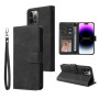 ZZXX Leather Wallet Phone Case For iPhone 14 13 12 11 Pro Max XS Max XR X SE2022 8/7//6/6S Plus Flip Card Slot Phone Case Cover