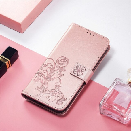 Wallet Four Leaf Clover Leather Case For Samsung Galaxy A03 A04s A12 A13 A23 A32 A33 A51 A52 A53 A71 A72 A73 S22 Ultra S21 FE