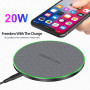 20W Qi Wireless Charger For iPhone 14 13 12 11 Pro XS X XR 8 Induction Type C Fast Charging Pad for Samsung S22 S21 Xiaomi