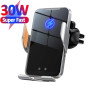 30W Car Wireless Charger Auto Car Mount Phone Holder For iPhone 14 13 12 11 X Samsung Xiaomi Infrared Induction QI Fast Charging